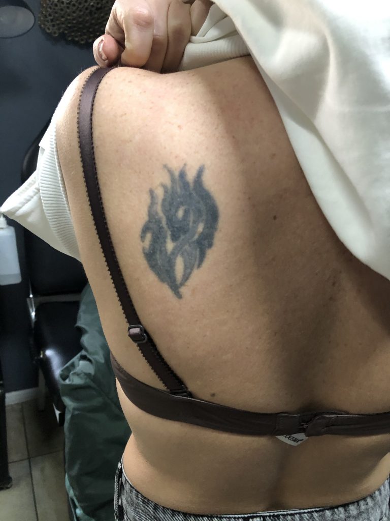 Old black tribal tattoo