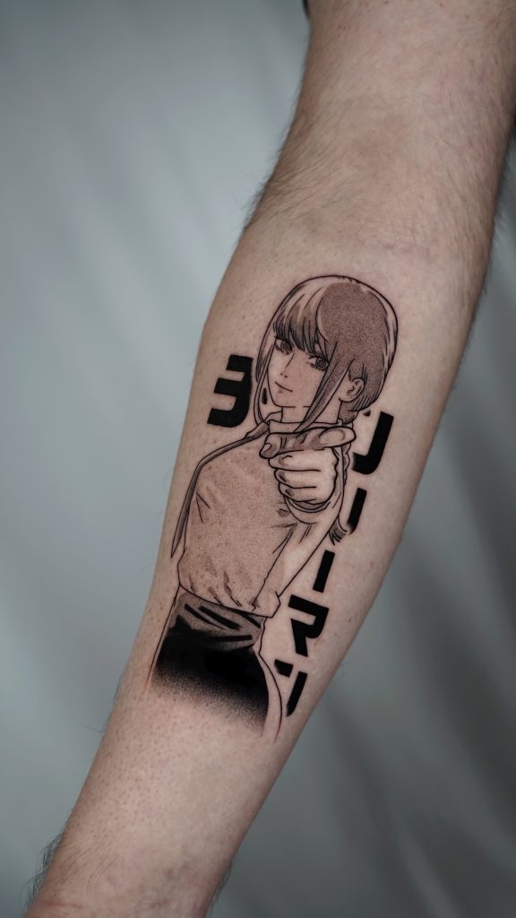 anime tattoo by tattoo artist Nitzan Dor