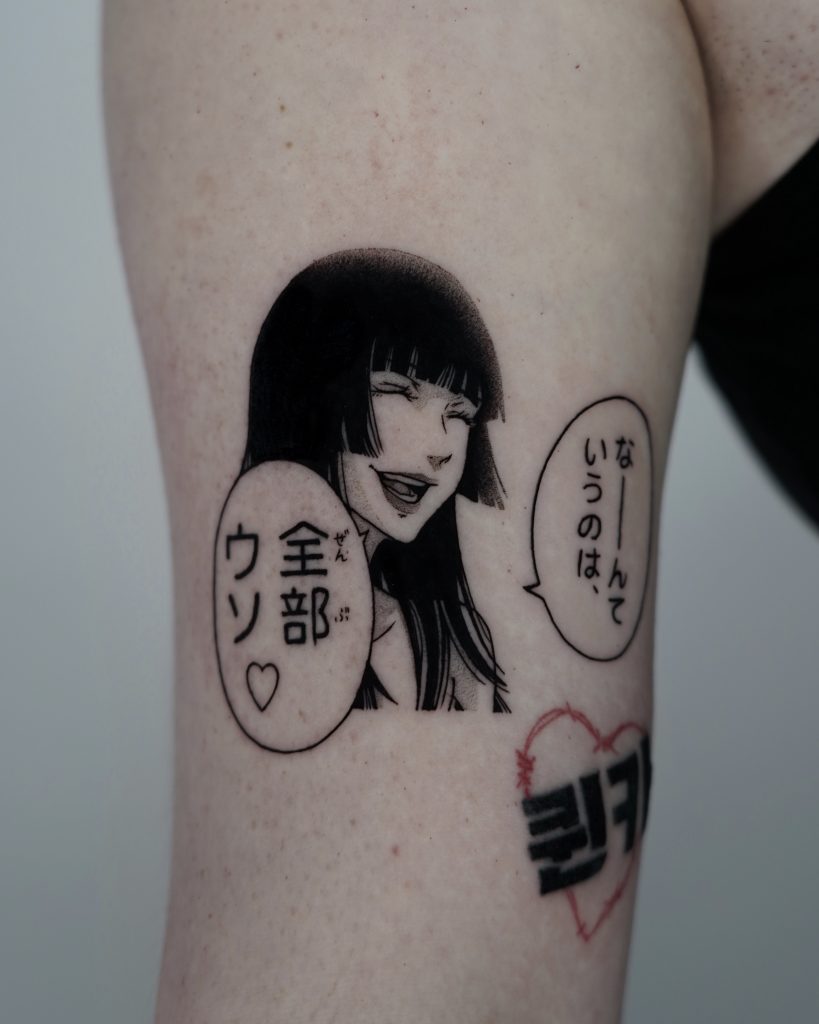 anime tattoo by tattoo artist Nitzan Dor