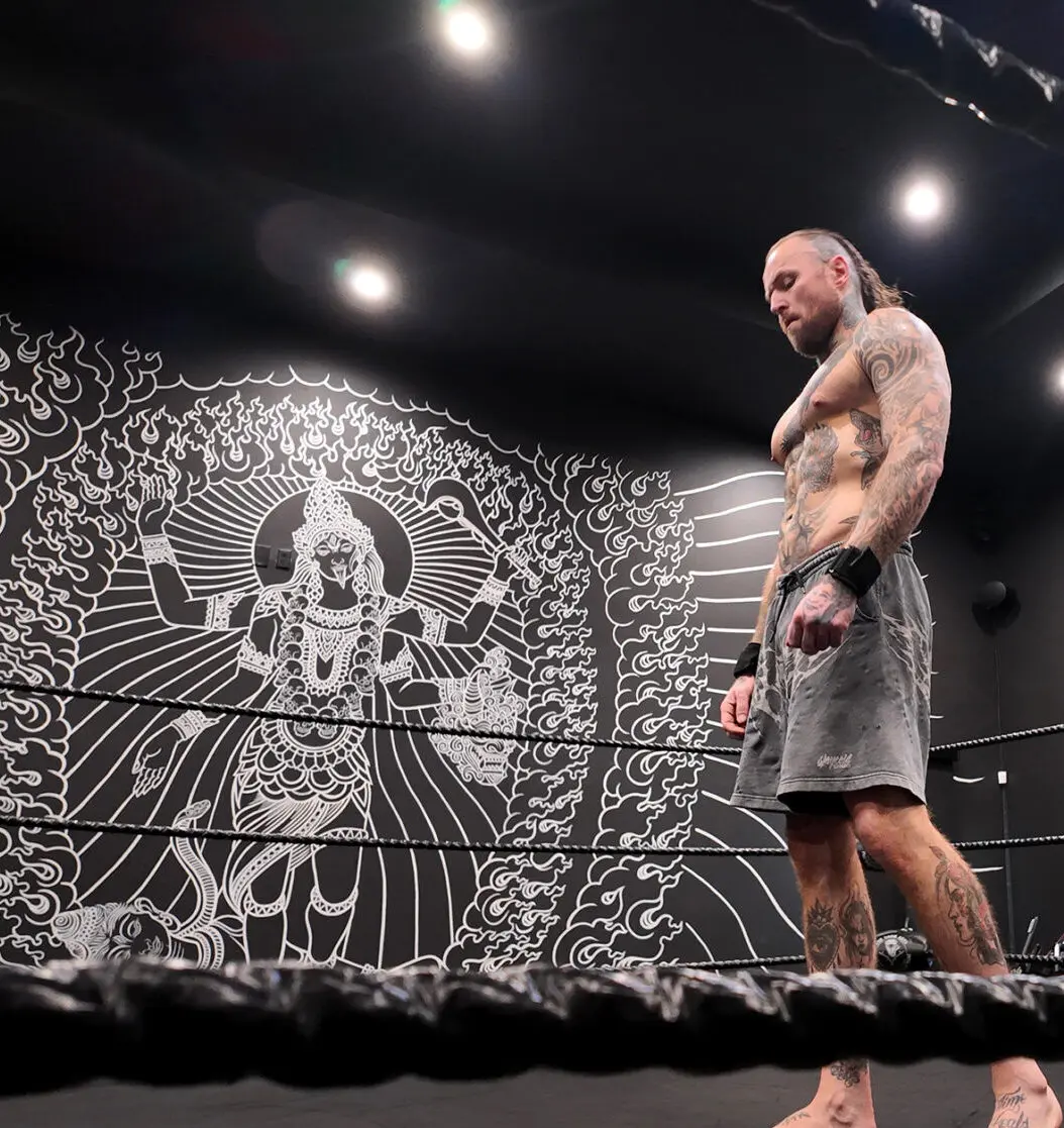 Aleister Black, WWE wrestler, @aleisterblxck photo credit by WWE