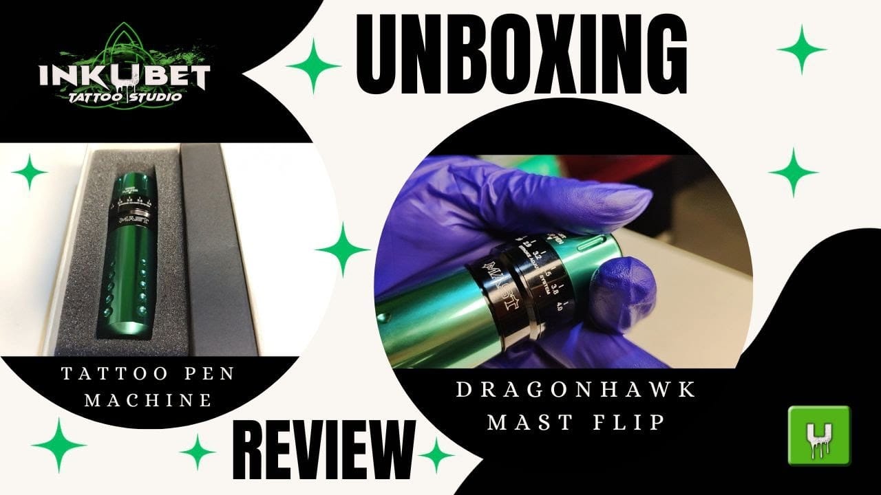 I Love this Tattoo Machine 🔥 Dragonhawk Mast Flip Rotary Unboxing and Review || in 15k ? 😲🔥